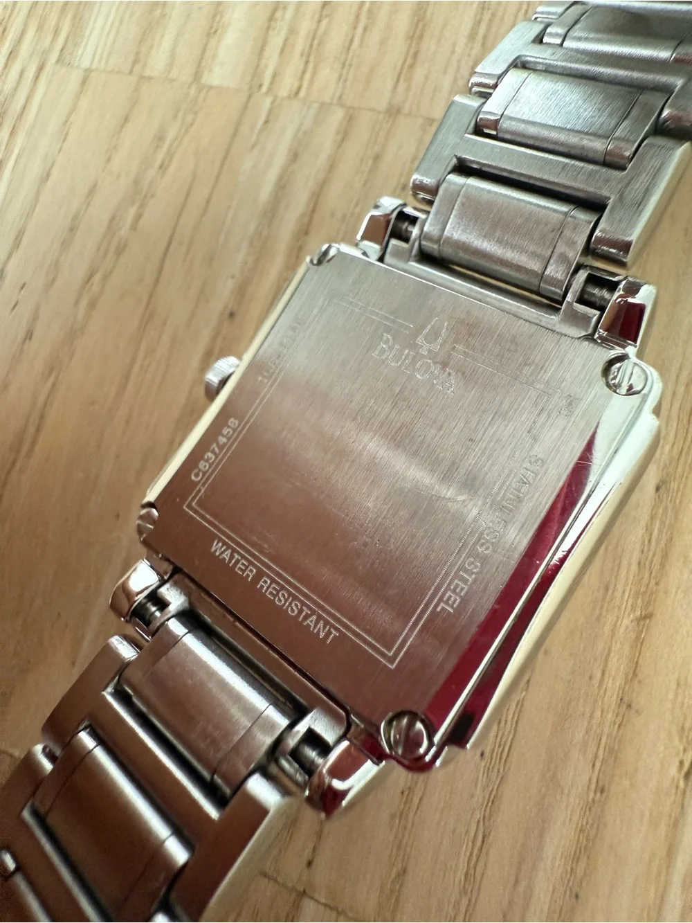 Bulova Silver Tone Mother-of-Pearl Dial Crystal Accent Ladies Watch